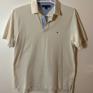 Men’s Tommy Hilfiger polo golf shirt, size large white